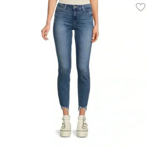 PAIGE VERDUGO ANKLE deconstructed hem MidRise  straight skinny size 31